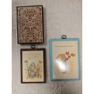 Vintage Hallmark Springbok Betsey Clark lot of 2 Wall Plaques